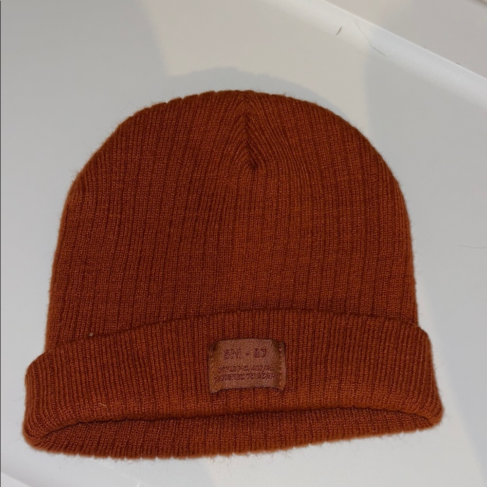 Cozy Rust Knit Beanie